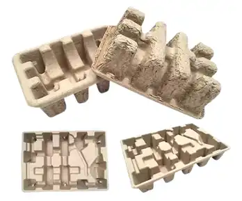 Moulded-pulp inserts and end caps for white goods